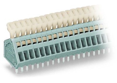 PCB terminal block push-button 0.5 mm² gray