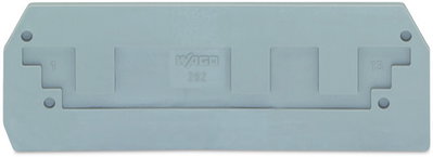 End and intermediate plate 2.5 mm thick gray