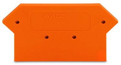 End and intermediate plate 3 mm thick orange