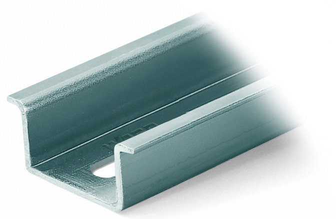 Steel carrier rail 35 x 15 mm 1.5 mm thick silver-colored