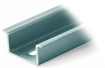 Steel carrier rail 35 x 15 mm 1.5 mm thick silver-colored