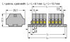 2-conductor terminal strip without push-buttons with fixing flanges gray