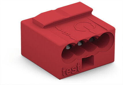 MICRO PUSH WIRE® connector for junction boxes for solid conductors max. 0.8 mm Ø red