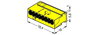 MICRO PUSH WIRE® connector for junction boxes for solid conductors max. 0.8 mm Ø yellow
