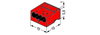 MICRO PUSH WIRE® connector for junction boxes for solid conductors max. 0.8 mm Ø red