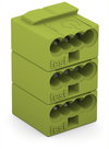 4-conductor female plug PUSH WIRE® 0.8 mm Ø light green