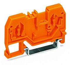 Spacer of same profile suitable for 2-conductor terminal blocks of horizontal type orange