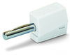 Banana plug for socket 4 mm Ø white