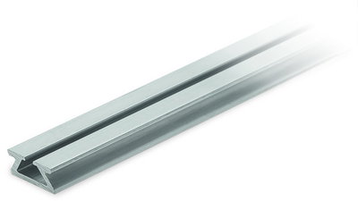 Aluminum carrier rail 1000 mm long 18 mm wide silver-colored