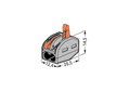 Splicing connector with levers for all conductor types max. 4 mm² gray