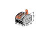 Splicing connector with levers for all conductor types max. 4 mm² gray