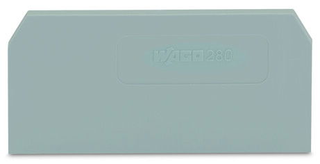 End and intermediate plate 2.5 mm thick gray