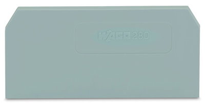 End and intermediate plate 2.5 mm thick gray