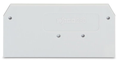 End and intermediate plate 2.5 mm thick light gray