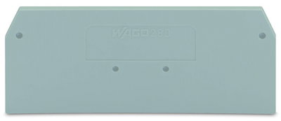 End and intermediate plate 2.5 mm thick gray