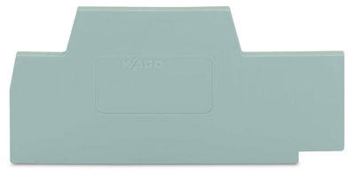 End and intermediate plate 2.5 mm thick gray