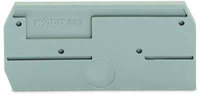 End and intermediate plate 2.5 mm thick gray