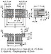 THT male header 1.0 x 1.0 mm solder pin angled gray