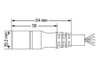 M16 cable M16 socket  straight 14-pole black
