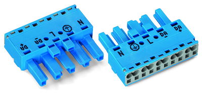 Socket 5-pole Cod. I blue