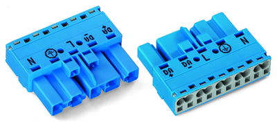 Plug 5-pole blue