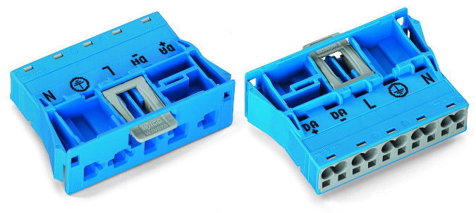 Snap-in plug 5-pole Cod. I blue