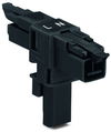 T-distribution connector 2-pole Cod. A black