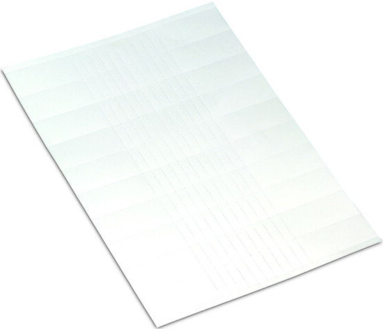 Cardboard signs for laser printer 9.5 x 25 mm white