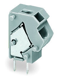 Stackable 2-conductor PCB terminal block 0.75 mm² Pin spacing 7.5/7.62 mm light gray