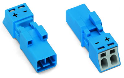 Plug 2-pole Cod. I blue