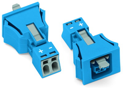 Snap-in socket 2-pole Cod. I blue