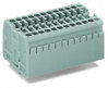 2-conductor terminal strip without push-buttons with snap-in mounting feet gray