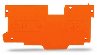End and intermediate plate 1.1 mm thick orange