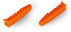 Coding pin for coding of female plugs for carrier terminal blocks / male connectors orange