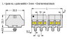 4-conductor terminal strip without push-buttons suitable for Ex e II applications light gray
