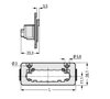 Snap-in frame for male connectors 1 part light gray