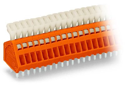PCB terminal block push-button 0.5 mm² orange