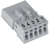 Plug 5-pole Cod. B gray