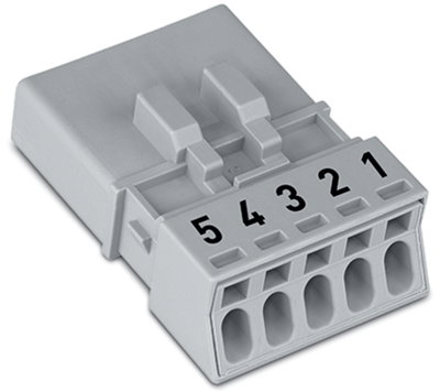 Plug 5-pole Cod. B gray