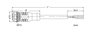 Sensor/Actuator cable M12A socket  straight 4-pole