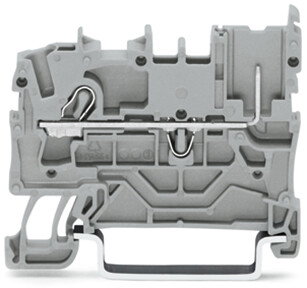 1-conductor/1-pin carrier terminal block 2.5 mm² for DIN-rail 35 x 15 and 35 x 7.5 gray
