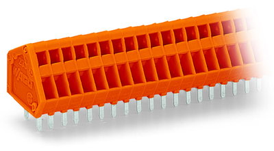 PCB terminal block 0.5 mm² Pin spacing 2.54 mm orange