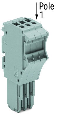 1-conductor female connector Push-in CAGE CLAMP® 1.5 mm² gray