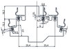 Universal modular component plug housing as rail-mounted terminal block gray