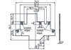 Universal modular component plug housing as rail-mounted terminal block gray