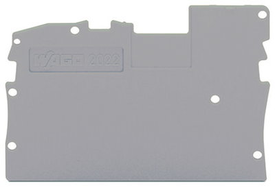 End and intermediate plate 1 mm thick gray