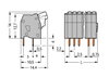 PCB terminal block push-button 0.5 mm² gray