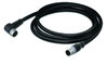 Sensor/Actuator cable M12A socket  angled M12A plug  straight