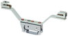 Busbar carrier for busbars Cu 10 mm x 3 mm both sides, angled silver-colored