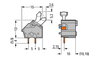 Stackable PCB terminal block push-button 2.5 mm² gray